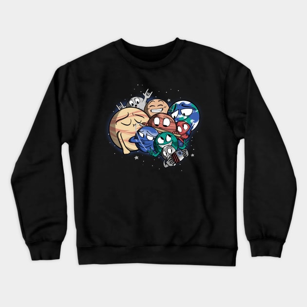 Planets Selfie Crewneck Sweatshirt by TaylorRoss1